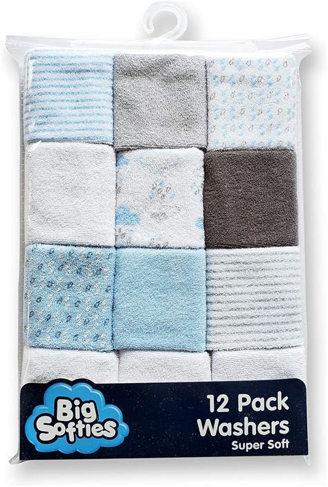 Big Softies Supersoft Spot Baby Washers for Boys 12 .